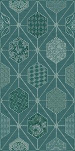 Декор Деворе Геометрия Индиго/Devore Indigo Geometria