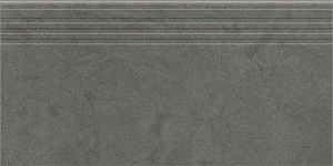 Ступени Амба графит матовая насечки MR 30x60